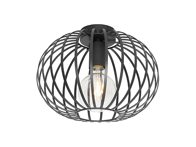 Plafonnier design noir 30 cm - Johanna
