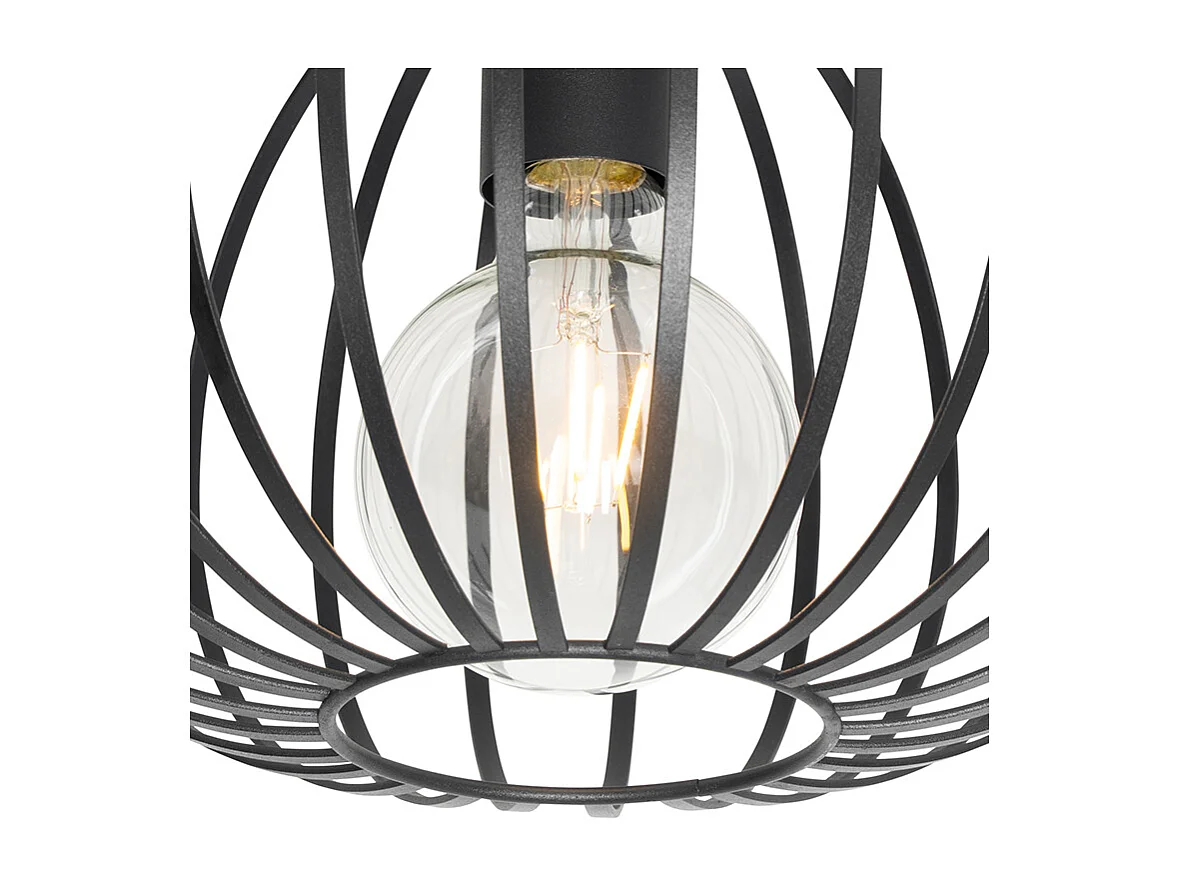 Plafonnier design noir 30 cm - Johanna