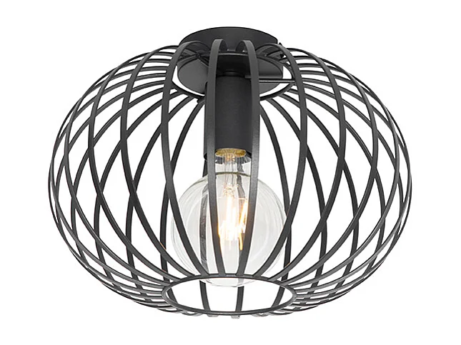 Plafonnier design noir 30 cm - Johanna
