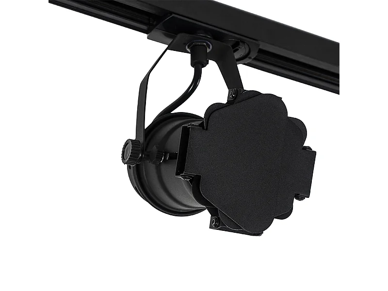 Système sur rail avec 3 spots noirs - Movie