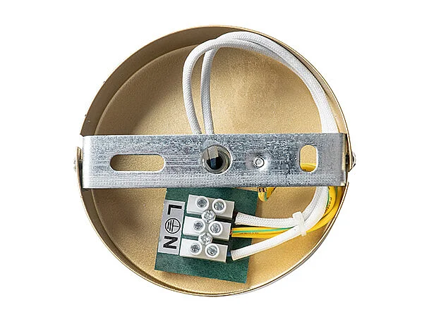 Plafonnier oriental doré avec abat-jour rose à franges - Franxa