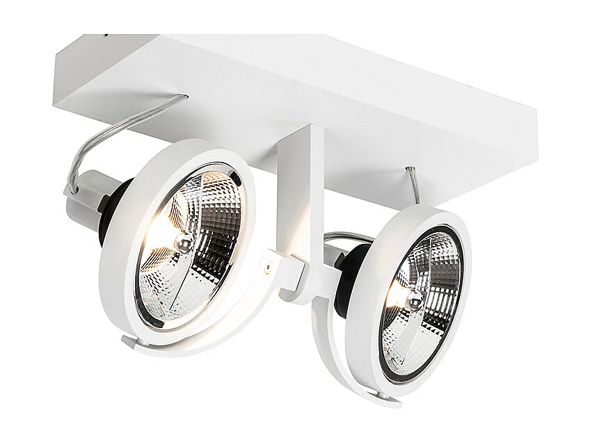 Spot moderne blanc 2 lumières - Master 111