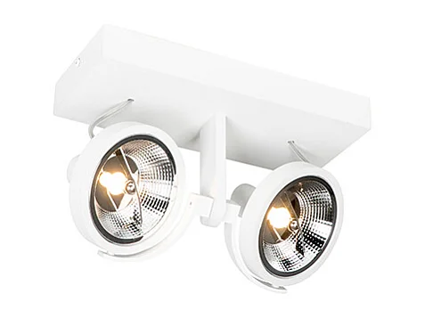 Spot moderne blanc 2 lumières - Master 111