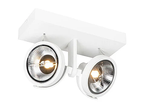 Spot moderne blanc 2 lumières - Master 111