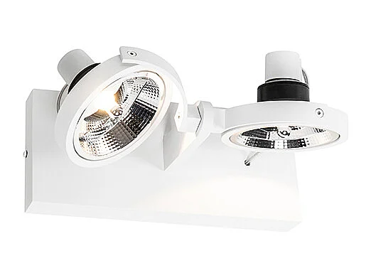 Spot moderne blanc 2 lumières - Master 111