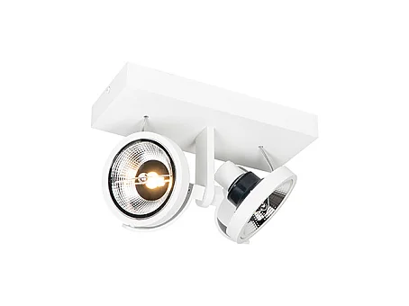 Spot moderne blanc 2 lumières - Master 111
