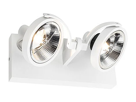 Spot moderne blanc 2 lumières - Master 111