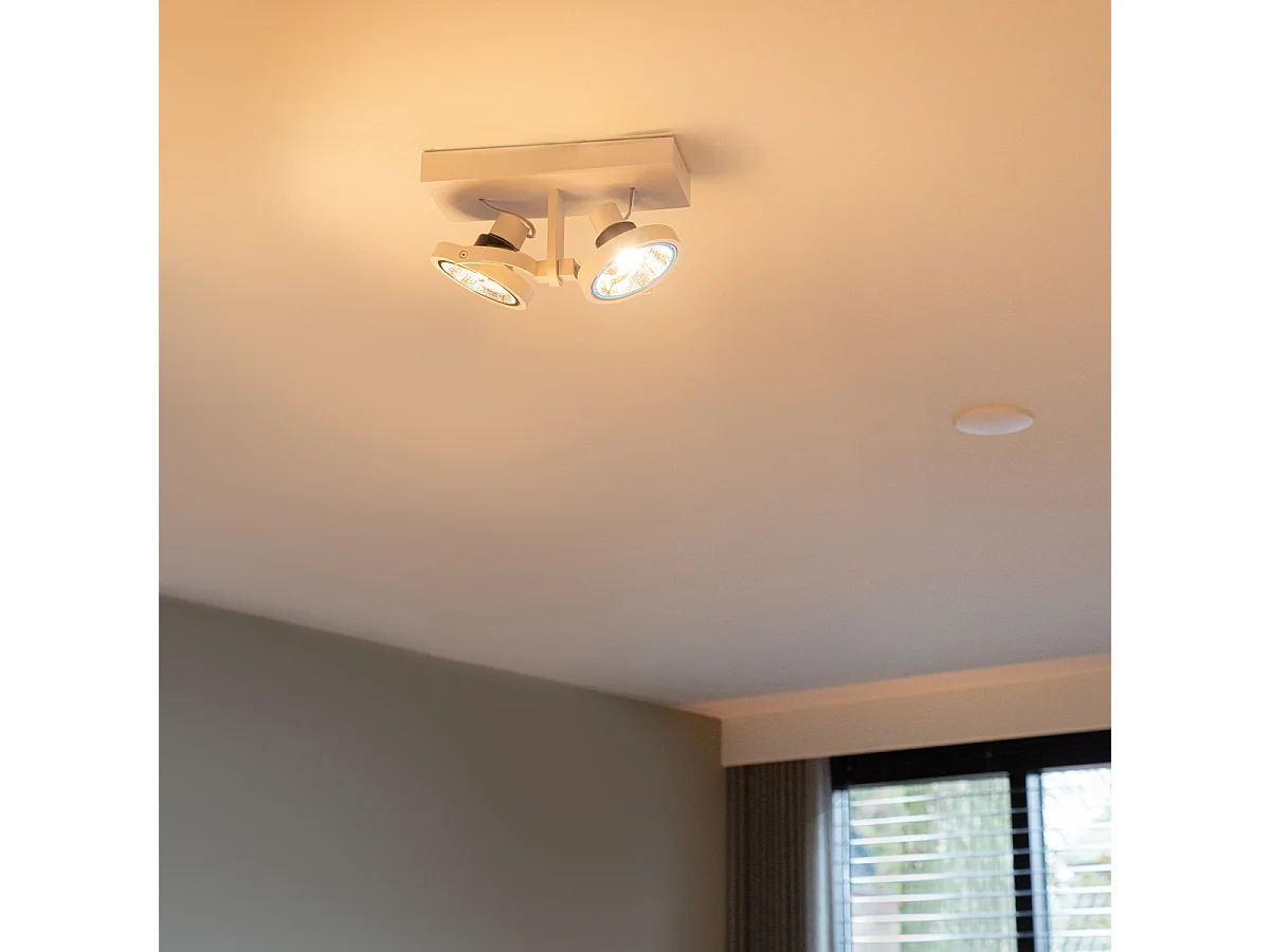 Spot moderne blanc 2 lumières - Master 111