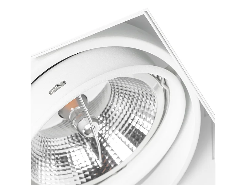 Spot encastré blanc GU10 AR111 sans bordure orientable - Oneon