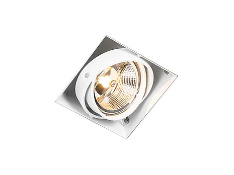 Spot encastré blanc GU10 AR111 sans bordure orientable - Oneon
