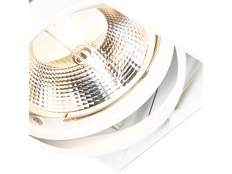 Spot encastré blanc GU10 AR111 sans bordure orientable - Oneon