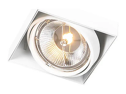 Spot encastré blanc GU10 AR111 sans bordure orientable - Oneon
