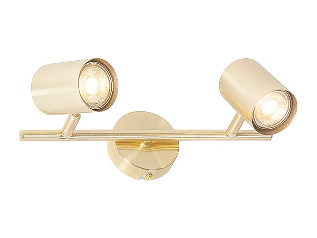 Plafonnier moderne en laiton 2 lumières orientables - Jeana