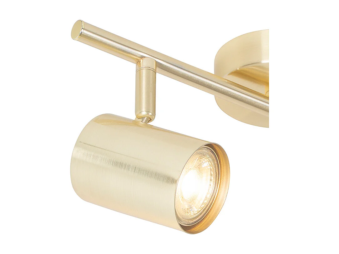 Plafonnier moderne en laiton 2 lumières orientables - Jeana