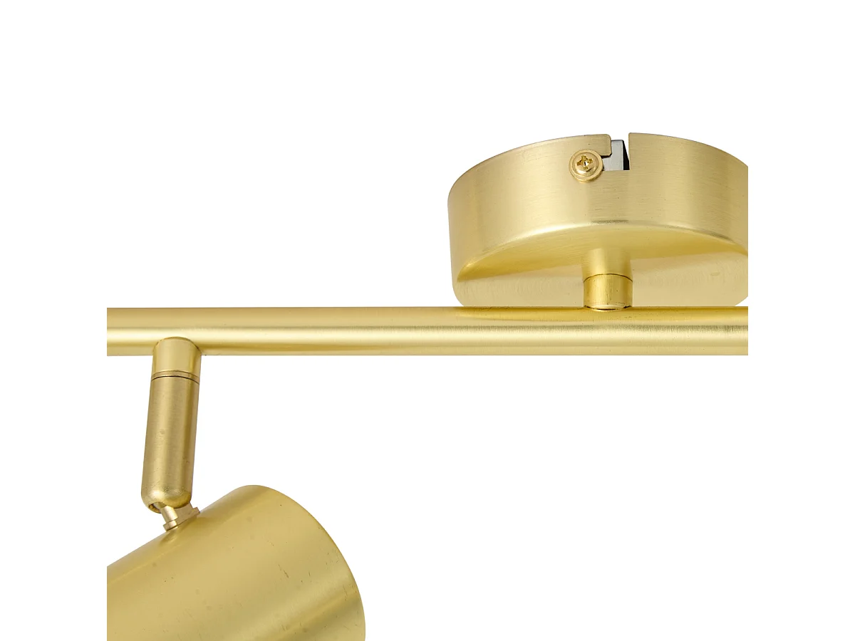 Plafonnier moderne en laiton 2 lumières orientables - Jeana