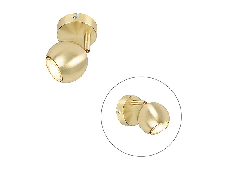 Spot rond rétro en laiton - Gissi