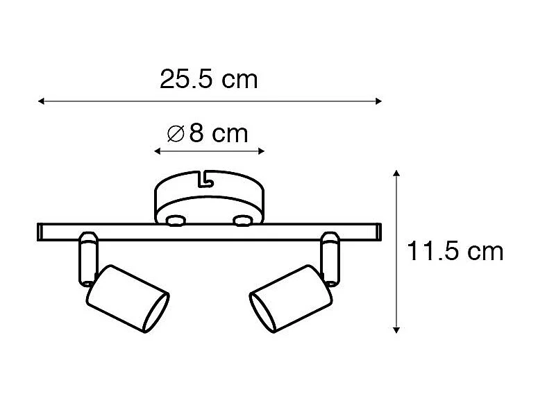 Spot industriel noir inclinable - Jeany 2