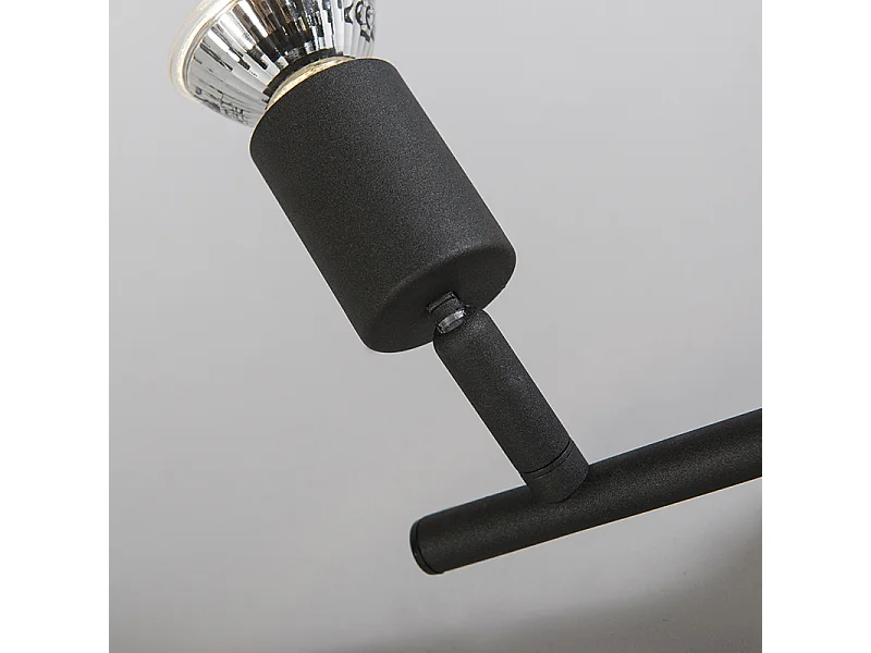 Spot industriel noir inclinable 2 lumières - Jeany