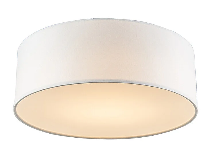 Plafonnier blanc 30 cm avec LED - Drum LED