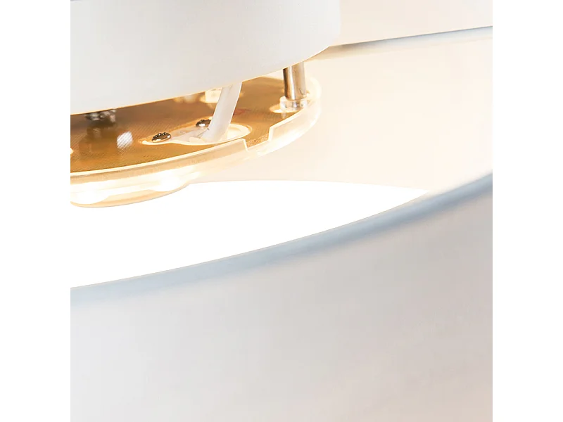 Plafonnier blanc 30 cm avec LED - Drum LED