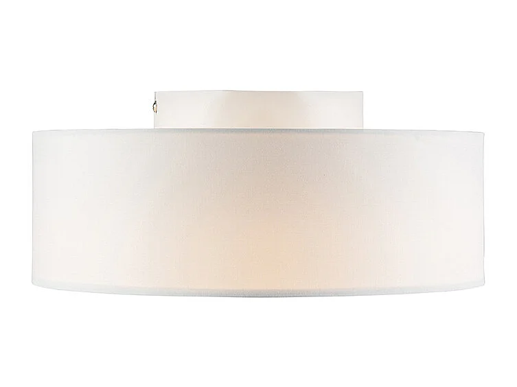 Plafonnier blanc 30 cm avec LED - Drum LED