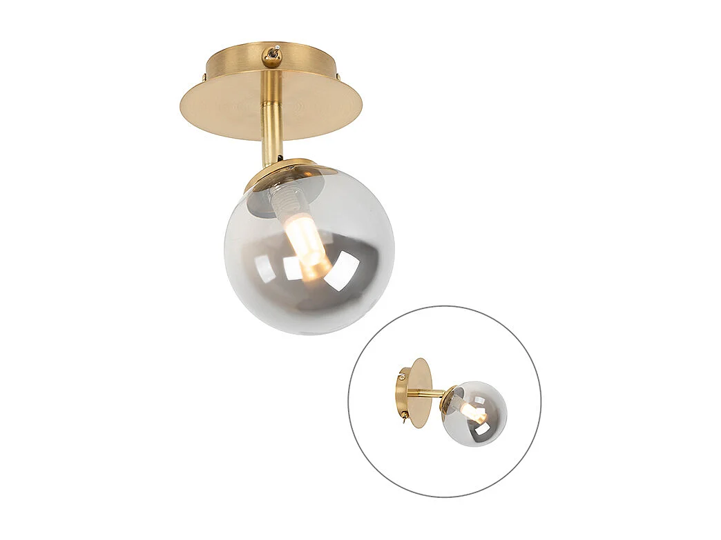 Spot country doré orientable avec verre fumé - Athènes