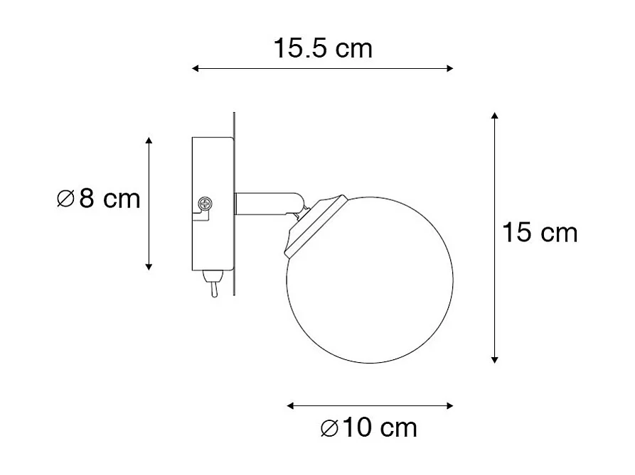 Spot country doré orientable avec verre fumé - Athènes