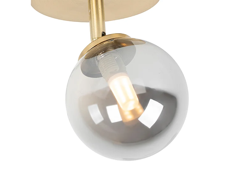 Spot encastré rustique doré orientable avec verre fumé - Athènes