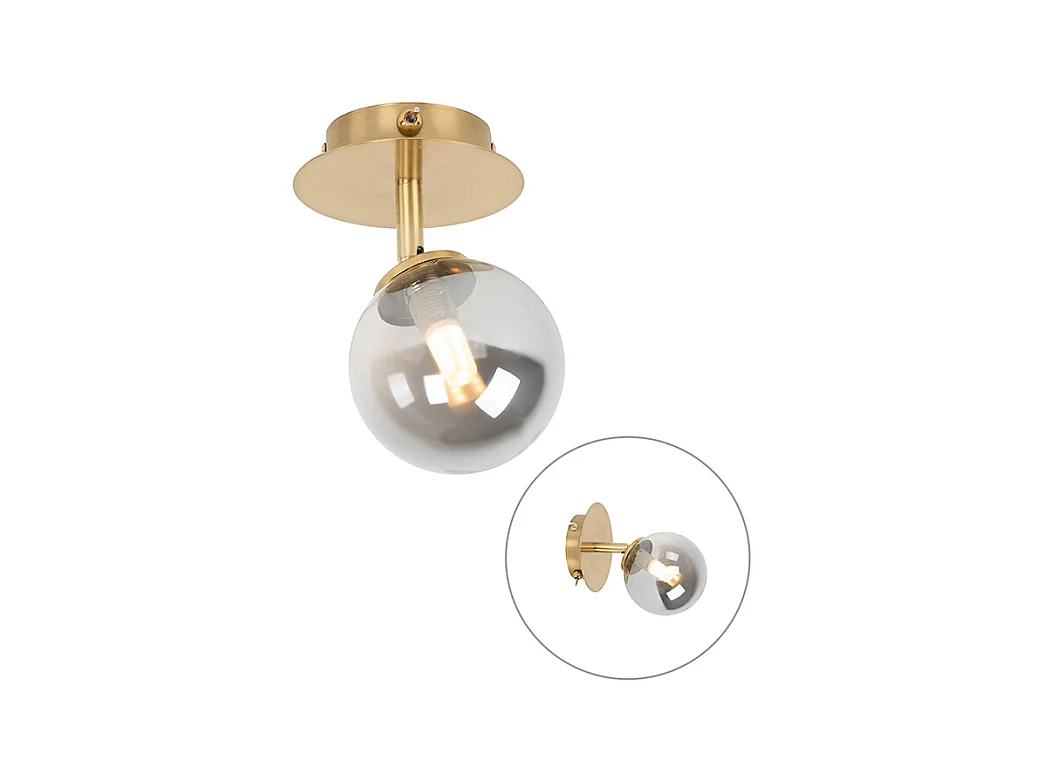 Spot country doré orientable avec verre fumé - Athènes