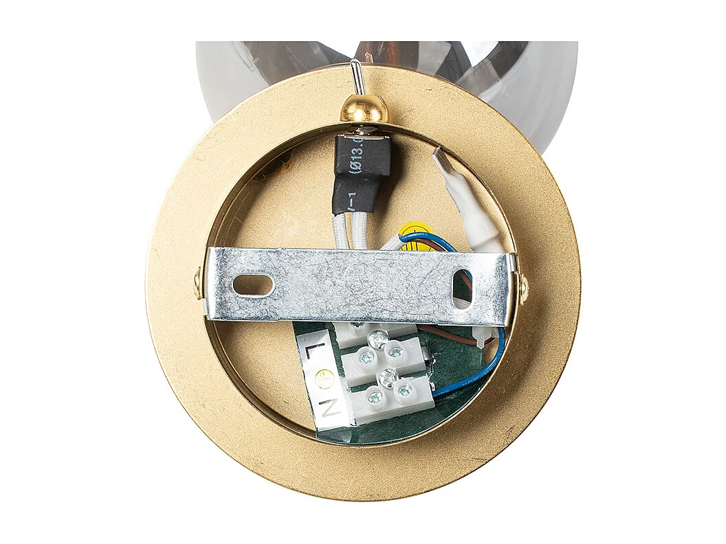 Spot encastré rustique doré orientable avec verre fumé - Athènes