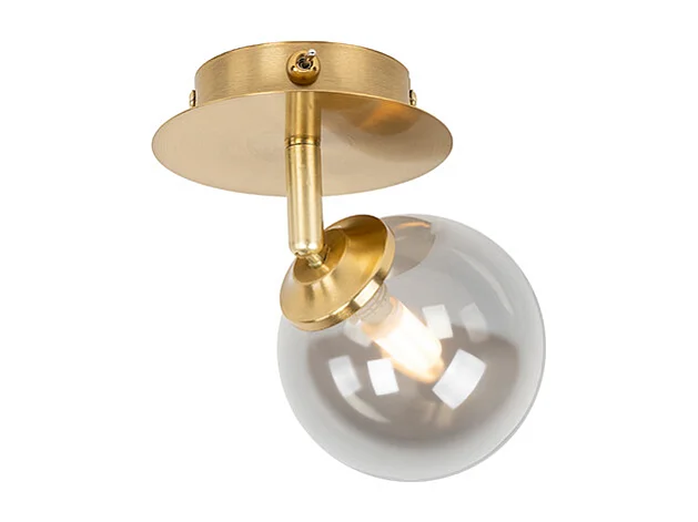 Spot encastré rustique doré orientable avec verre fumé - Athènes