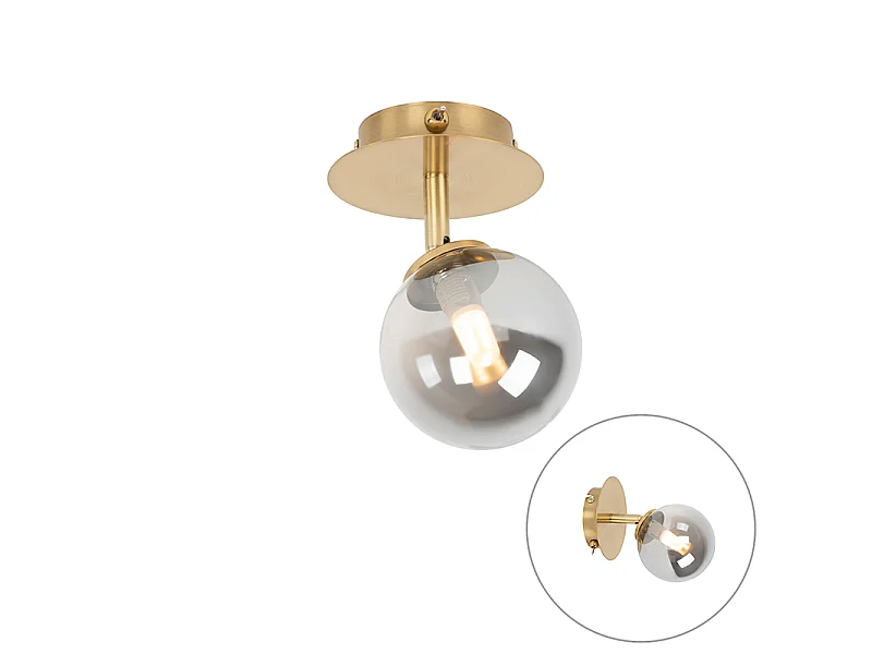 Spot encastré rustique doré orientable avec verre fumé - Athènes