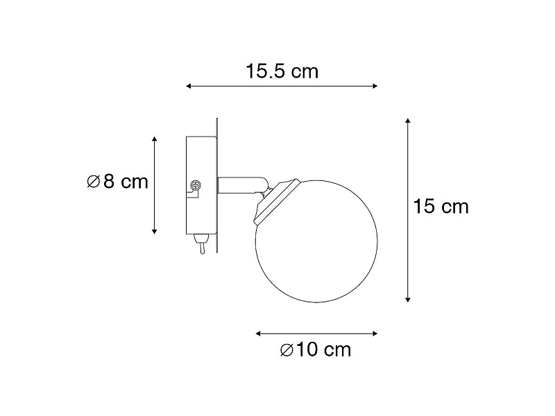 Spot encastré rustique doré orientable avec verre fumé - Athènes