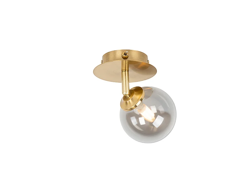 Spot encastré rustique doré orientable avec verre fumé - Athènes