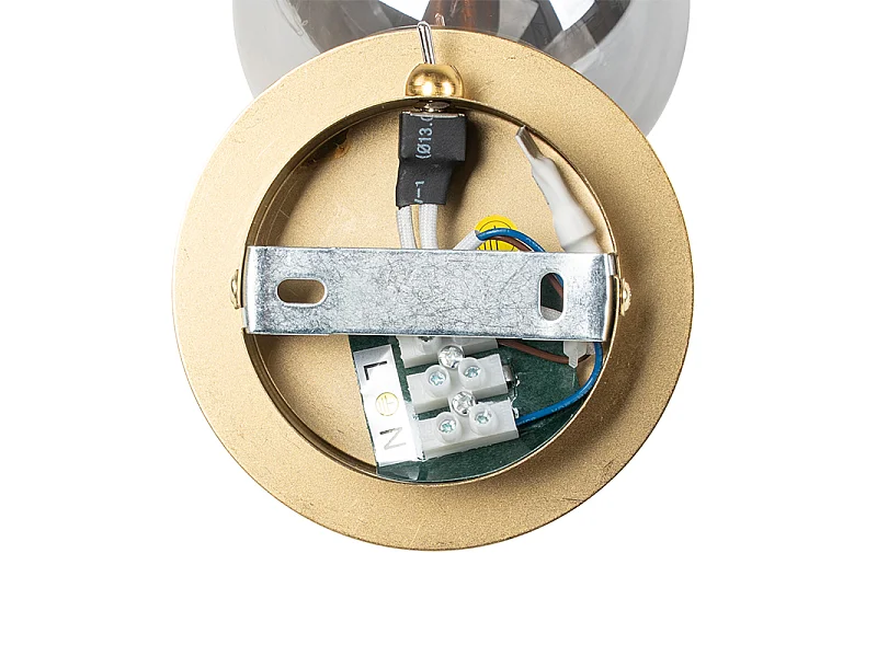 Spot encastré rustique doré orientable avec verre fumé - Athènes