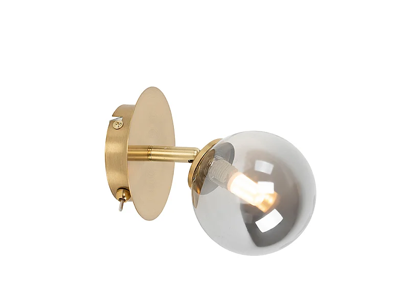 Spot encastré rustique doré orientable avec verre fumé - Athènes