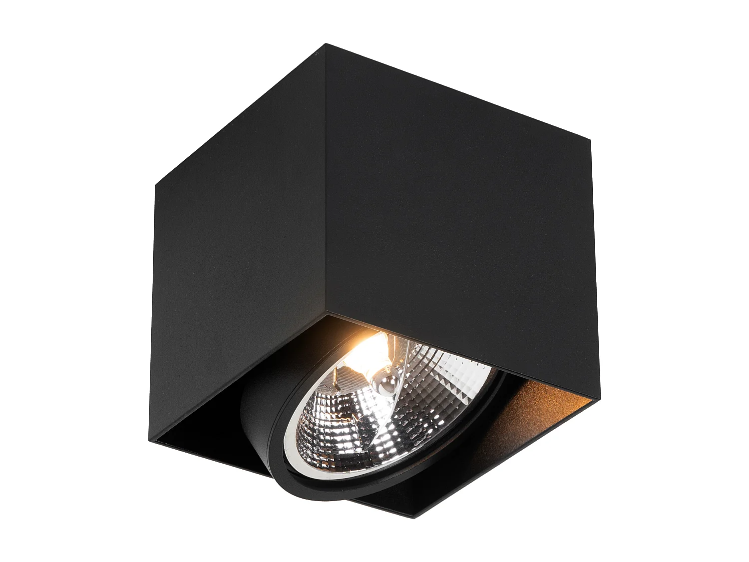 Spot design noir carré AR111 - Box