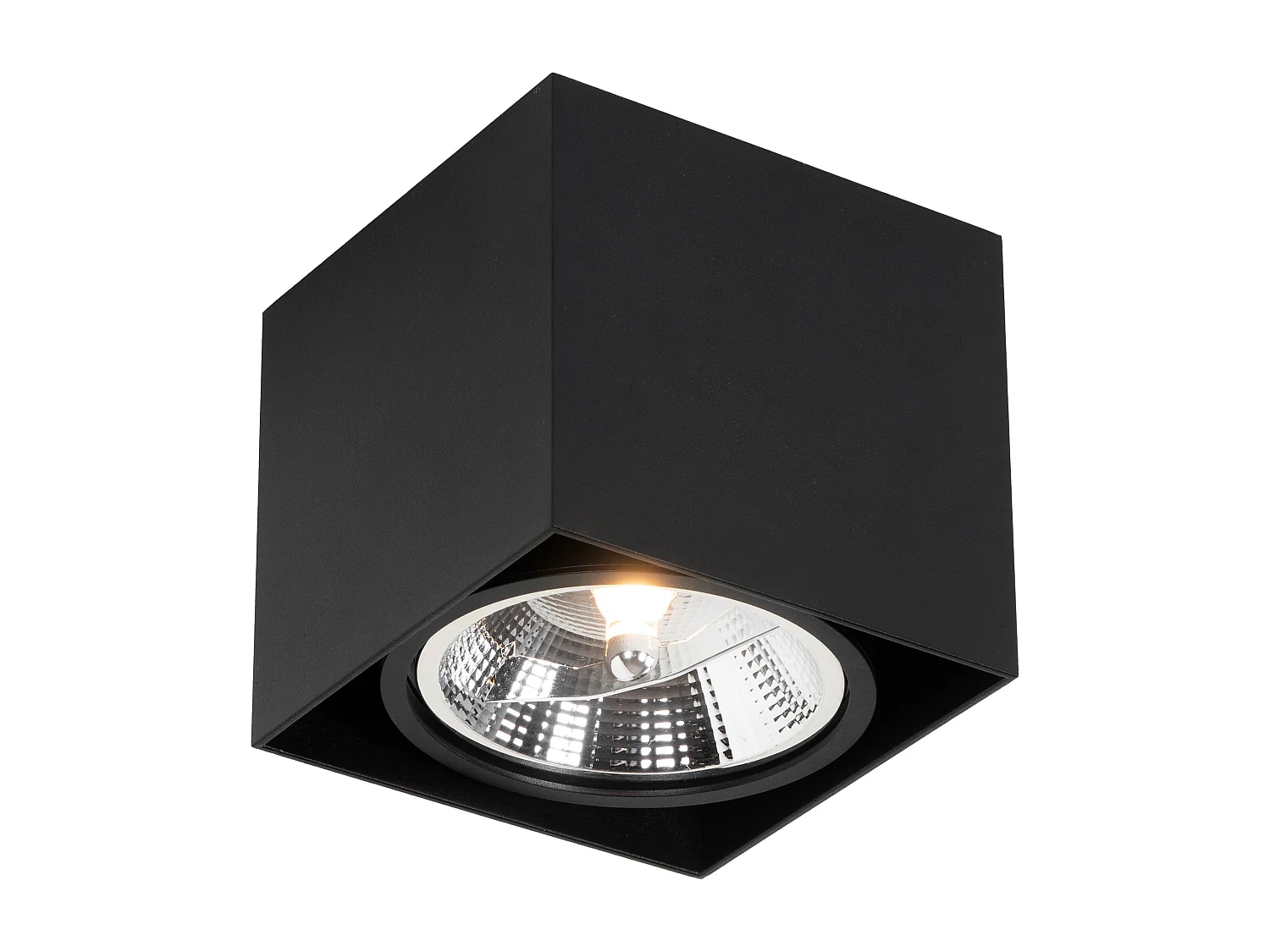 Spot design noir carré AR111 - Box