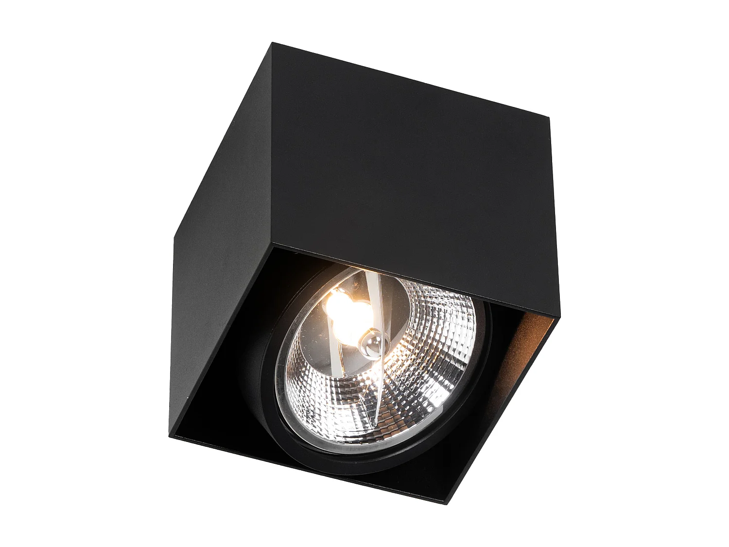 Spot design noir carré AR111 - Box