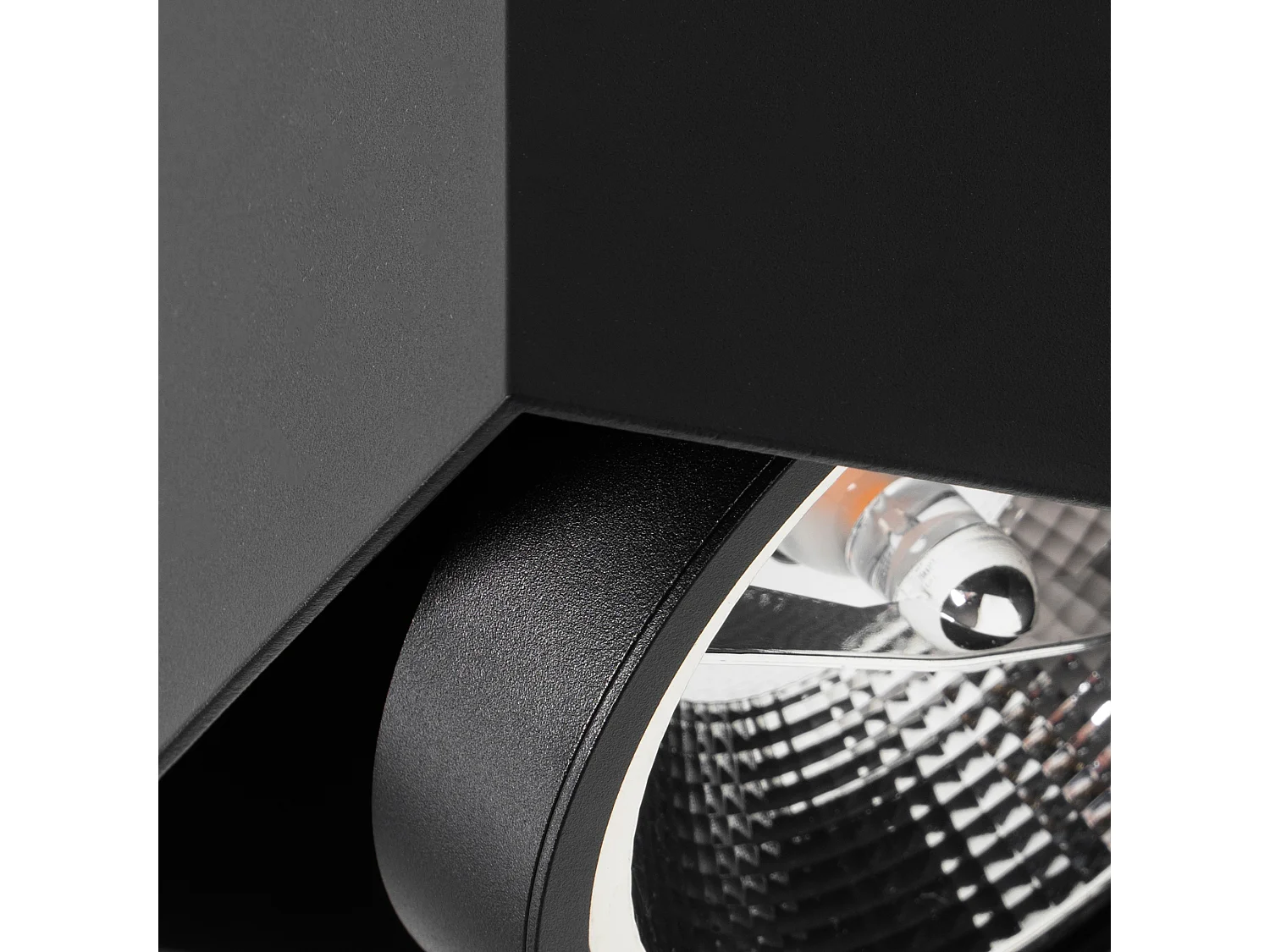 Spot design noir carré AR111 - Box