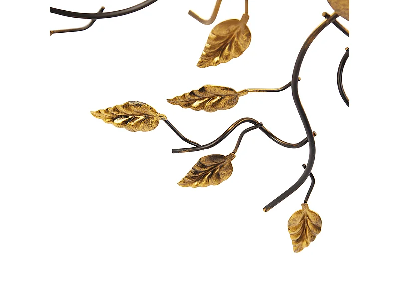 Plafonnier vintage noir avec or 50 cm 3 lumières - Foglie