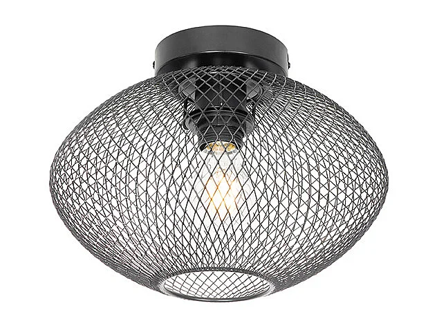 Plafonnier industriel noir - Molly