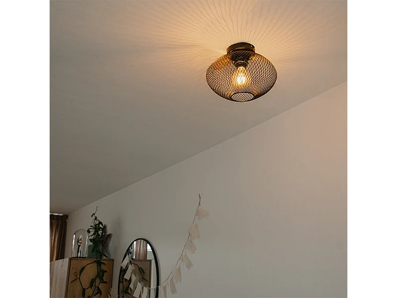 Plafonnier industriel noir - Molly