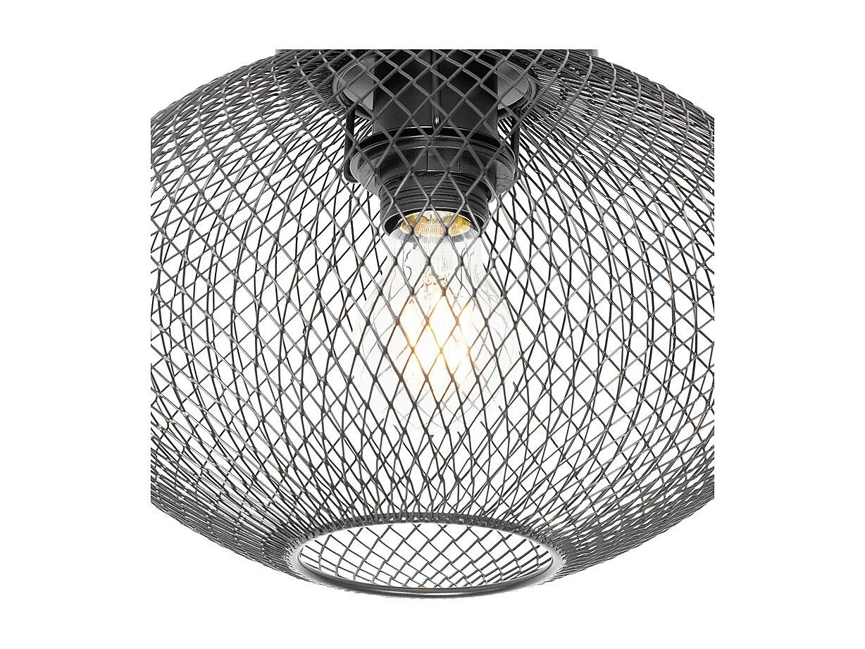 Plafonnier industriel noir - Molly