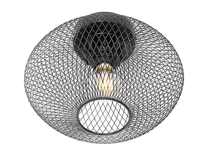 Plafonnier industriel noir - Molly