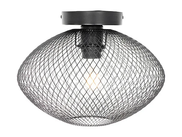 Plafonnier industriel noir - Molly