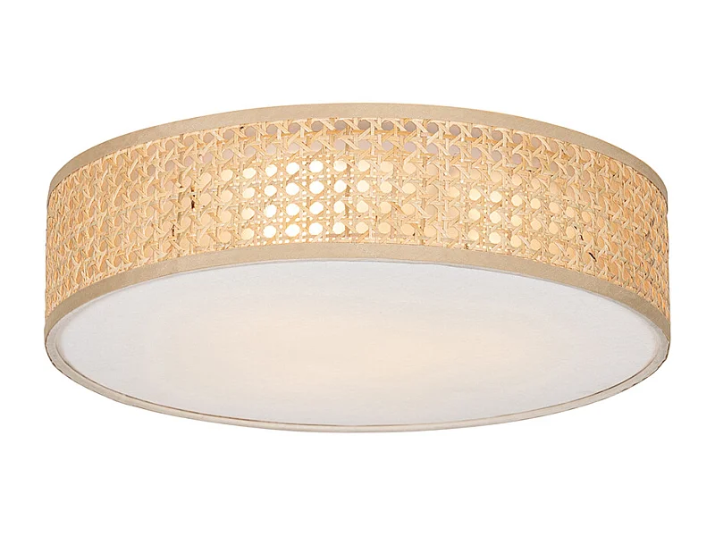 Plafonnier oriental rotin 40 cm 3 lumières - Tromma