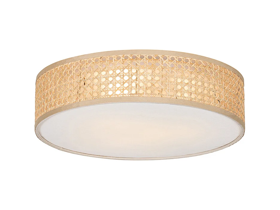 Plafonnier oriental rotin 40 cm 3 lumières - Tromma