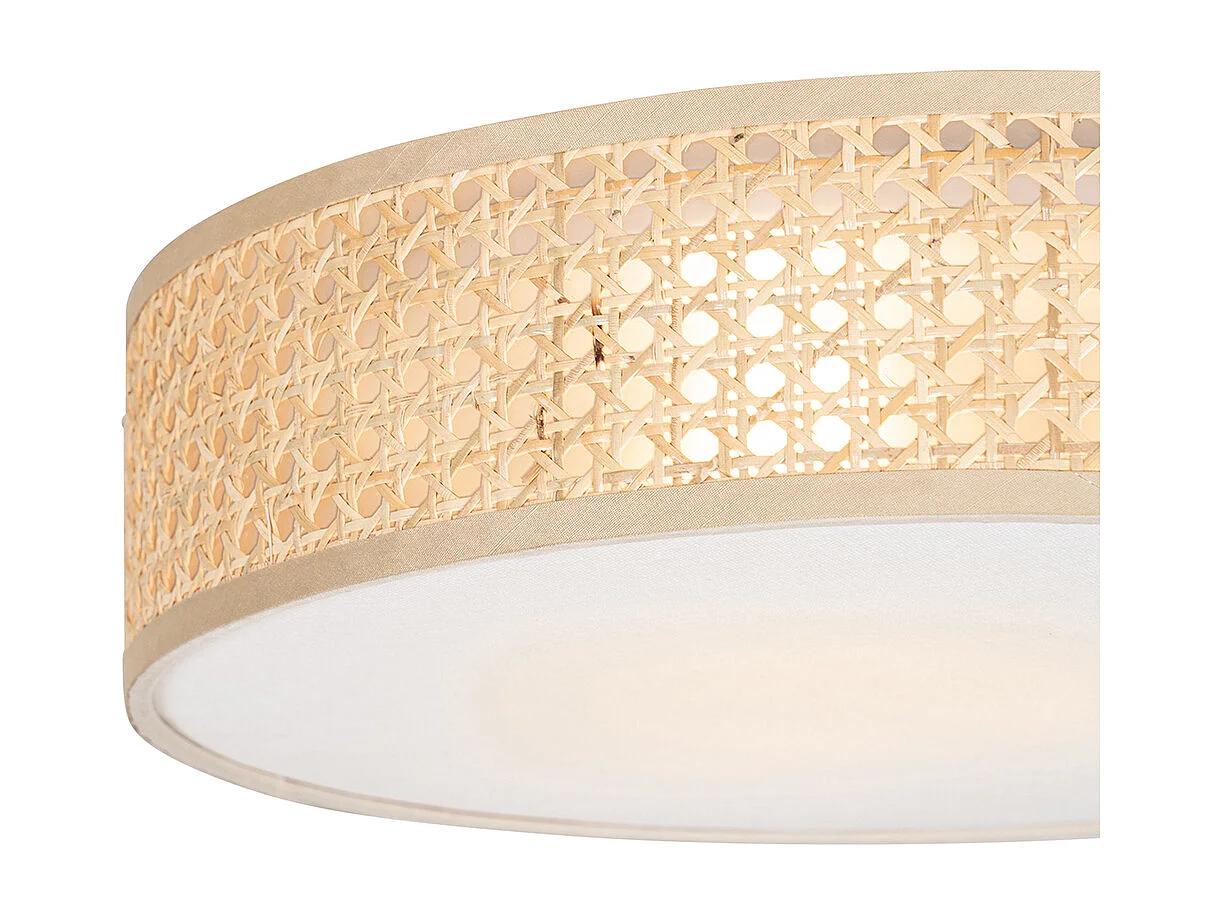 Plafonnier oriental en rotin 40 cm 3 lumières - Tromma