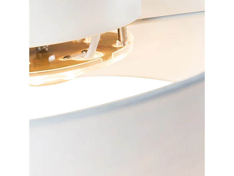 Plafonnier blanc 40 cm avec LED - Drum LED